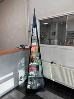Glazen vitrinekast pyramidevorm met licht, Huis en Inrichting, Kasten | Vitrinekasten, Ophalen, 200 cm of meer, 50 tot 100 cm
