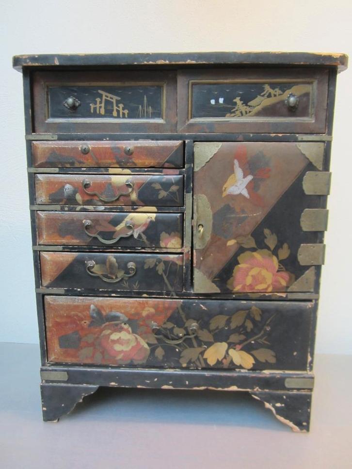 Antieke Chinese/ Japanse bruidskastje/sieraden kastje,, Antiek en Kunst, Antiek | Woonaccessoires, Ophalen of Verzenden