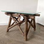 Rivièra Maison salon tafel , bijzet tafel glas hout, Huis en Inrichting, Tafels | Salontafels, Ophalen of Verzenden, Zo goed als nieuw