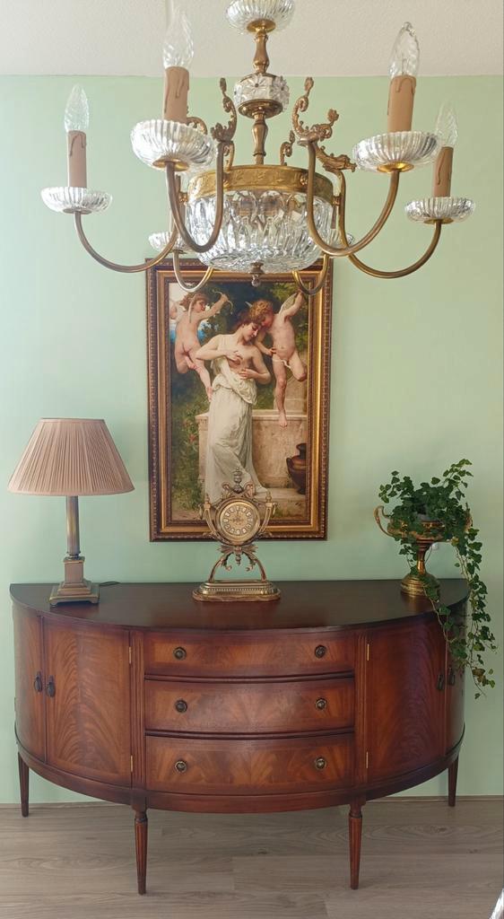 Antiek Franse Kroonluchter Hollywood Regency, Antiek en Kunst, Antiek | Lampen, Ophalen of Verzenden