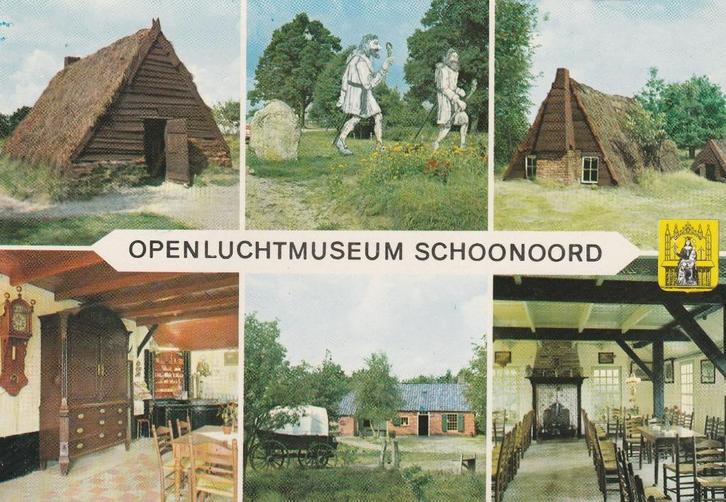 SCHOONOORD Openluchtmuseum, Verzamelen, Ansichtkaarten | Nederland, Ongelopen, Drenthe, 1960 tot 1980, Verzenden