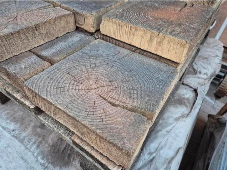 31stuks timberstone 22,5x22,5x5 houtlook boomschijf look, Tuin en Terras, Tegels en Klinkers, Nieuw, Terrastegels, Ophalen of Verzenden