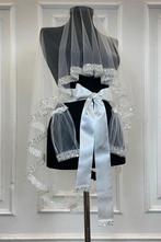 Witte Bruids duvak set met Details, Ophalen of Verzenden, Nieuw, Wit, Accessoires