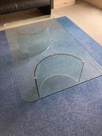 Te koop: design glazen salontafel, Ophalen, Gebruikt, 100 tot 150 cm, Strakke stijl, Italiaans design