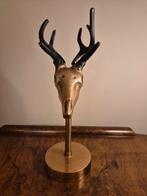 Decoratieve koperkleurige  hertenkop, Ophalen of Verzenden, Zo goed als nieuw