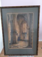 Jan Visser: ets met kerkinterieur (voor-oorlogs), Ophalen