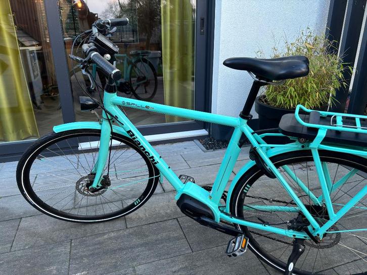 Electrische Bianci fiets, Fietsen en Brommers, Fietsen | Heren | Herenfietsen, Gebruikt, Overige merken, Versnellingen, Ophalen