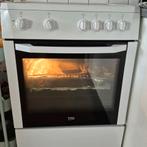 Beko keramisch fornuis zo goed als nieuw, Witgoed en Apparatuur, Fornuizen, Ophalen, Keramisch, 4 kookzones, Zo goed als nieuw
