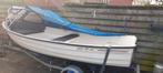 Nette polyester tour/visboot PC 4.40m met buiskap, Watersport en Boten, Vis- en Consoleboten, Geen motor, Benzine, Polyester, Ophalen of Verzenden