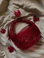 Ruby Kiss – Handmade Crystal Beaded Bag, Ophalen of Verzenden, Nieuw, Rood, Handtas