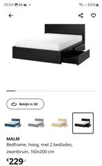 Ikea, Malm, zwart met 4 grote lades, Huis en Inrichting, Ophalen, Gebruikt, Zwart, Tweepersoons