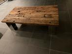 Massief houten salontafel, Ophalen, Gebruikt, 100 tot 150 cm, Teakhout