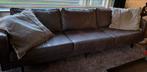 Lederen bank, 280 cm breed, Huis en Inrichting, Ophalen, 250 tot 300 cm, Gebruikt, Rechte bank