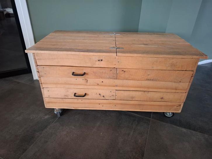 verrijdbare speelgoedkist/ speelgoedtafel, Huis en Inrichting, Kasten | Ladekasten, Zo goed als nieuw, Minder dan 100 cm, 50 tot 100 cm