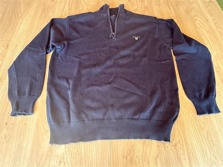 gant zwarte katoenen trui - heren, maat l, Kleding | Heren, Truien en Vesten, Zo goed als nieuw, Zwart, Ophalen of Verzenden