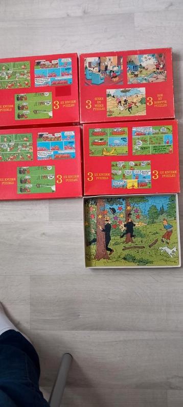 Stripfiguren Puzzels - Sv Knudde, Bob et Bobette, Tin Tin beschikbaar voor biedingen