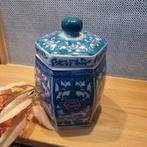 Oude Gemberpot met Deksel - Blauw Wit, Ophalen of Verzenden