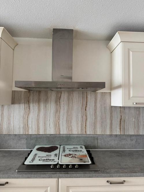 Afzuigkap vrij hangend (rvs) whirlpool, Witgoed en Apparatuur, Afzuigkappen, Zo goed als nieuw, Vrijstaand, Wandschouwkap, Motor