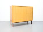 Vintage Deense archiefkast wandmeubel blond eiken, Niet bekend, Zo goed als nieuw, Minder dan 150 cm, Minder dan 100 cm