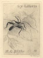 2033 Ex Libris Nederland : Joan Francois Obbes, 1936, Antiek en Kunst, Kunst | Etsen en Gravures, Verzenden