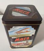 Vierkant blik van MARS met nostalgische plaatjes., Verzamelen, Blikken, Ophalen of Verzenden, Zo goed als nieuw, Overige, Overige merken