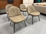 4 Nieuw Jess Design Curtis eetkamerstoelen Leer Stone Stoel, Huis en Inrichting, Stoelen, Overige kleuren, Nieuw, Leer, Ophalen of Verzenden