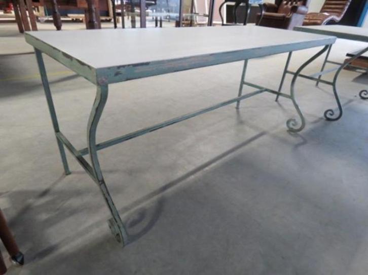 NIEUWE UNIEKE smeedijzeren BANKJES SIDETABLE Tommy Hilfiger, Tuin en Terras, Tuinbanken, Zo goed als nieuw, Metaal, Ophalen