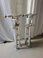2 aluminium verstelbare statieven., Ophalen of Verzenden, Gebruikt, 100 tot 250 mm, Overige typen