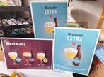 3 x reclame bord westmalle, Ophalen of Verzenden, Reclamebord, Plaat of Schild, Overige merken
