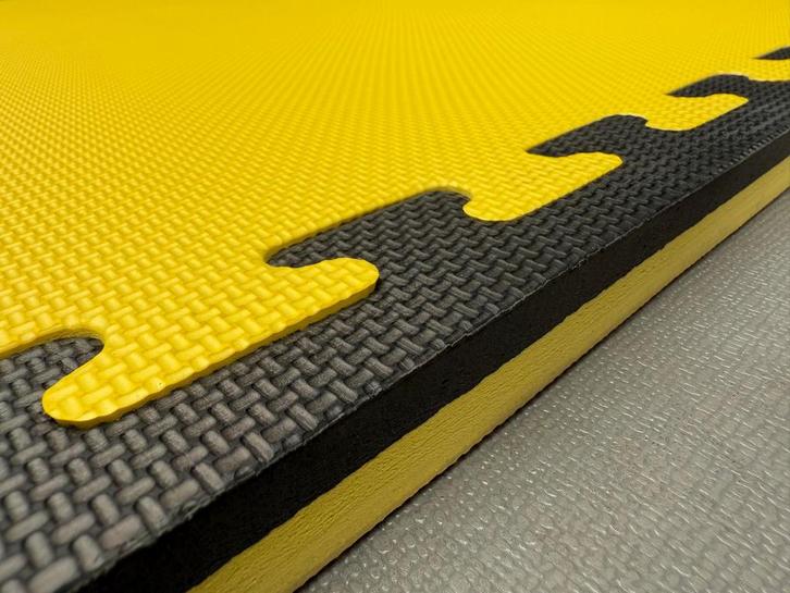 Tatami vechtsport vloer matten 1000x1000x26 geel zwart, Sport en Fitness, Vechtsporten en Zelfverdediging, Nieuw, Ophalen of Verzenden