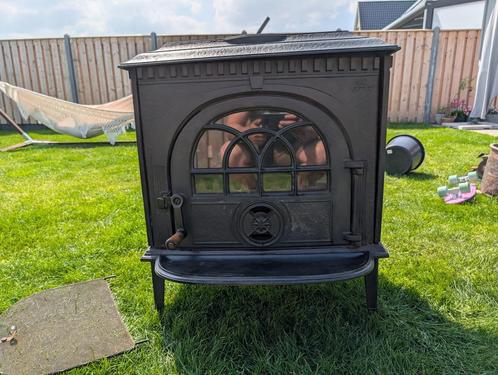 Gietijzeren houtkachel Jotul F8, Huis en Inrichting, Kachels, Gebruikt, Vrijstaand, Houtkachel, Hout, Ophalen