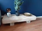 Massief houten salontafel zgan, Ophalen, 100 tot 150 cm, 50 tot 100 cm, Zo goed als nieuw