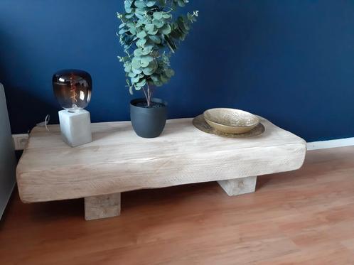 Massief houten salontafel zgan, Huis en Inrichting, Tafels | Salontafels, Zo goed als nieuw, Minder dan 50 cm, 50 tot 100 cm, 100 tot 150 cm