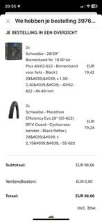 Schwalbe binnen en buitenband, Fietsen en Brommers, Fietsonderdelen, Ophalen, Band, Schwalbe, Nieuw