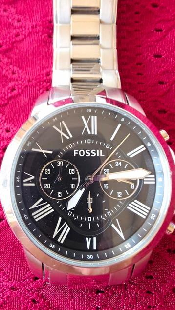 Stijlvolle Fossil Herenhorloge, Roestvrij staal, Chronograaf beschikbaar voor biedingen