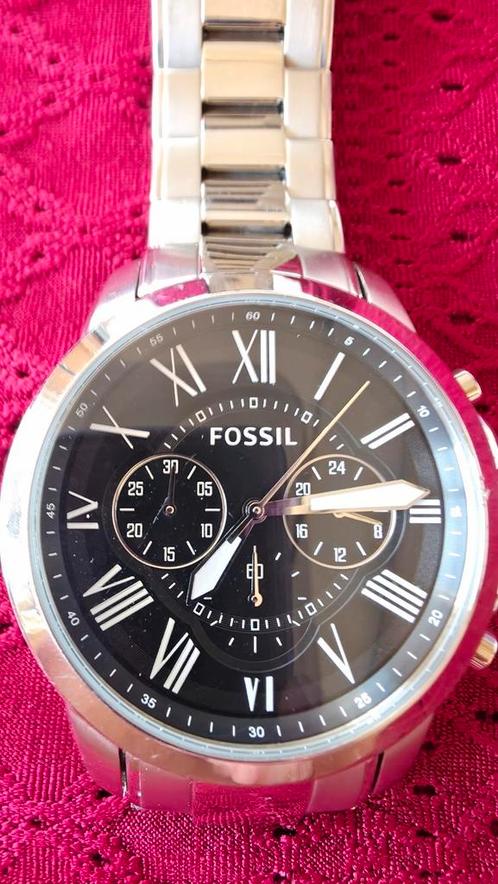 Stijlvolle Fossil Herenhorloge, Roestvrij staal, Chronograaf, Sieraden, Tassen en Uiterlijk, Sporthorloges, Zo goed als nieuw