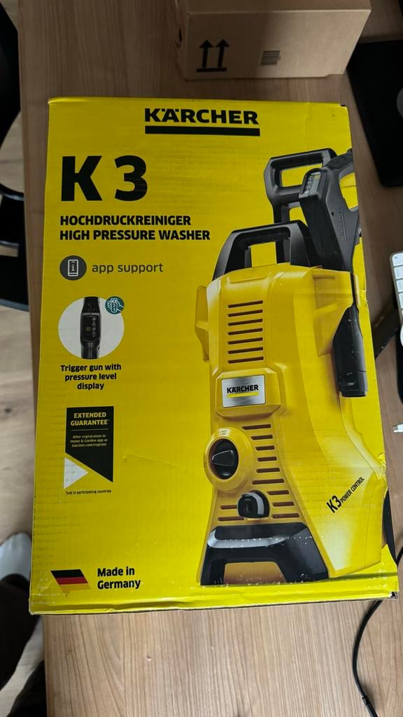 Kärcher K3 Hogedrukreiniger - Nieuw in doos!, Tuin en Terras, Ophalen of Verzenden, Nieuw, Elektrisch, Met regelbare waterdruk