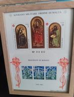Ingekaderde postzegels Malta en Monaco - 1982, Ophalen of Verzenden, Buitenland