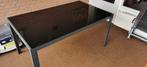 Tuintafel zwart H.75 Br.90 L.150 inkl.tafelkleed, Tuin en Terras, Ophalen, Zo goed als nieuw, Rechthoekig, Aluminium