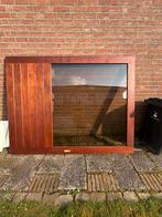 Houten Schuifdeur, Doe-het-zelf en Verbouw, Deuren en Horren, Gebruikt, Buitendeur, Schuifdeur, 200 tot 215 cm
