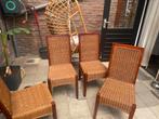 Vier rieten stoelen, Ophalen, Zo goed als nieuw, Rotan