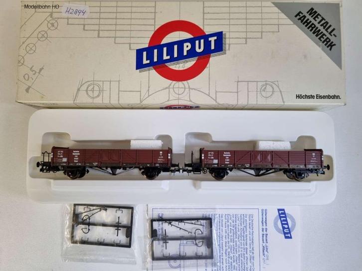 Liliput 216 072 - Open Goederenwagon Set "Linz" van de DRG, Hobby en Vrije tijd, Modeltreinen | H0, Zo goed als nieuw, Wagon, Gelijkstroom