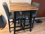 Bartafel met stoelen vrijwel nieuw, Ophalen, 100 tot 150 cm, Tot twee personen, 50 tot 100 cm