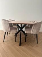 Deens ovale eettafel + 4 stoelen, Huis en Inrichting, Tafels | Eettafels, Ophalen of Verzenden, Vijf personen of meer, Ovaal