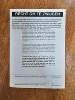 Recht om te zwijgen kaart, oorlogsrecht, arrestatierecht., Ophalen of Verzenden, Landmacht, Nederland, Boek of Tijdschrift