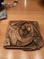 PRACHTIGE MASSIEF BRONZEN PLAQUETTE VAN EGINO WEINERT IN ZIJ, Antiek en Kunst, Ophalen of Verzenden