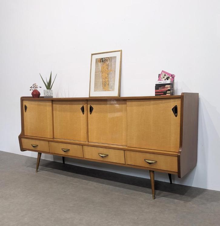 Magnificent mid-century buffet, Huis en Inrichting, Kasten | Buffetkasten, Gebruikt, 25 tot 50 cm, Ophalen