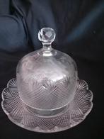 Kristallen kaasstolp met onerschotel, Antiek en Kunst, Ophalen of Verzenden