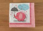 Servetten baby shower olifantje roze - 16 st | babyshower, Ophalen of Verzenden, Nieuw, Feestartikel, Geboorte of Huwelijk