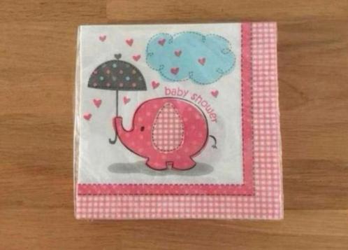 Servetten baby shower olifantje roze - 16 st | babyshower, Hobby en Vrije tijd, Feestartikelen, Nieuw, Feestartikel, Geboorte of Huwelijk